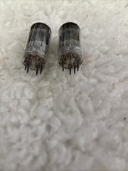 Matched Pair 1964 Mullard 6EU7 Vacuum Tubes Tested Strong