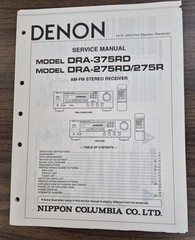 Denon DRA-375RD, DRA-275RD/275R Receiver Service Manual – Original