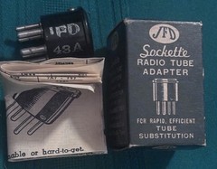 Vintage NOS JFD 43A Radio Tube Adapter Replaces 78 W 39/44 Rare Audio Substitute