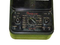 Vintage Simpson 260 Volt Ohm Meter Multimeter Chicago USA Analog Tester