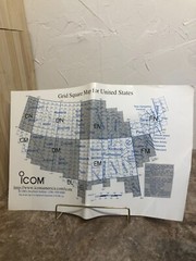 RARE 1996 ARTSCI’S HAM RADIO GRID SQUARE MAP FOR UNITED STATES. 11″ X 17″ POSTER