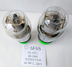 4x 6F6S = 6F6G, 6F6, KT63, N63 Pentode COBRA Tube NEVZ 1950-1960’s TESTED, NEW