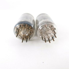 2 X 5963 TUBE. ZAERIX BRAND. RCA PRODUCTION. 17MM GREY & BLACK PLATES. CF ENA