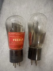 Cunningham CX-345 45 245 Made By RCA Balloon Black Plate Matched Pair