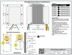 PT350Mi-POWER TRANSFORMER for TUBE AUDIO (700Vct) 350-0-55-350V x120mA