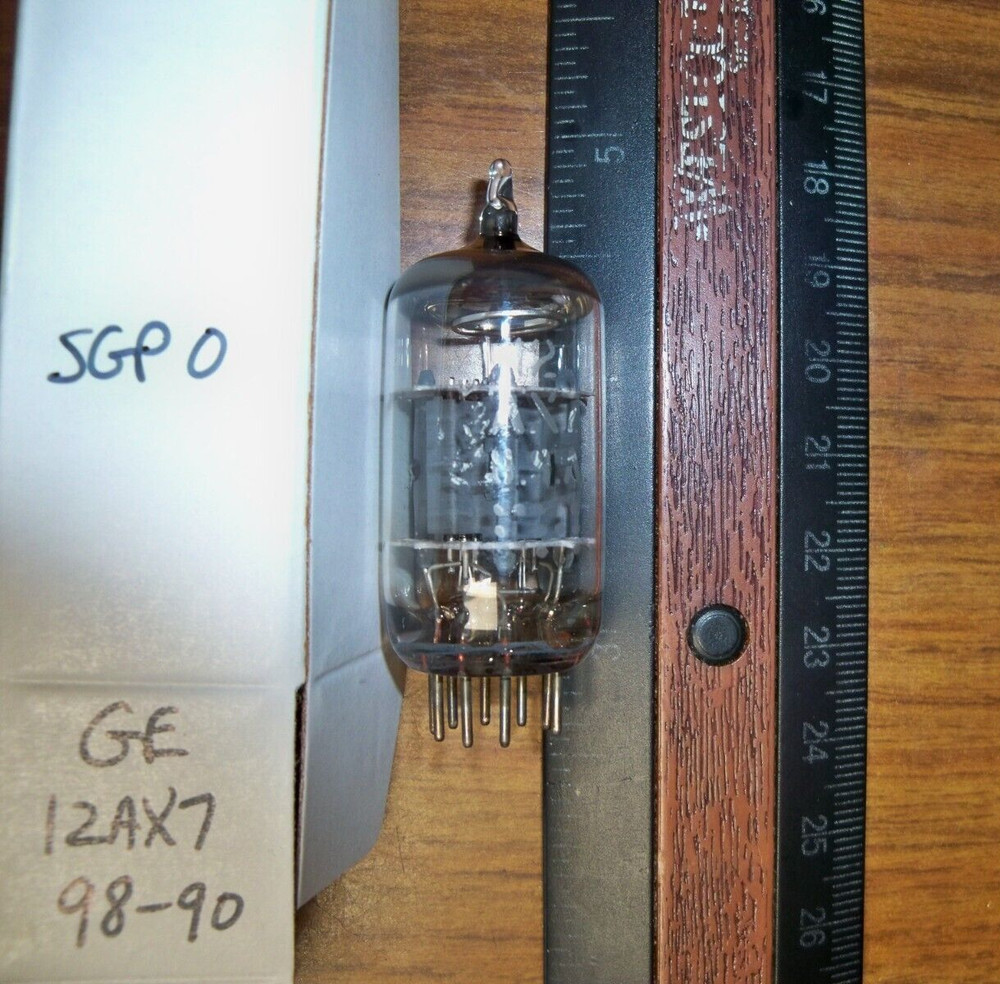 Strong GE Short Gray Plate O Getter 12AX7 / ECC83 Tube – 98/90