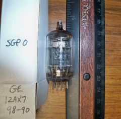 Strong GE Short Gray Plate O Getter 12AX7 / ECC83 Tube – 98/90