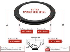 AR 58 AR58 AR 58B AR 58BXI AR 58S Acoustic Research woofer repair kit FSK-11AR