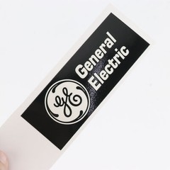GE logo badge 3D Sticker Decal waterproof 108mm(4.25″)X40mm(1.57″)BLACK