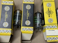 NOS Corvair 5814A 12AU7 Vacuum Tubes Lot of 5 NIB Black Plate USA Vintage