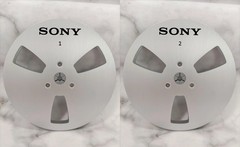One Pair 7” SONY Tape Reel silver Aluminum for Reel to Reel Empty Take up Reel