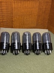 (5) TESTED RCA 6SN7 6SN7GT GRAY SMOKED GLASS Tube TV7 6SN7 GT