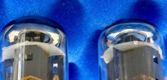 TWO Amperex 7591A Tubes / Amplitrex Tested / 1978 World Globe Logo