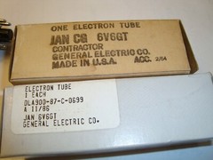 One Matched Pair 6V6GTA Coin Base Tubes, By GE, New Tubes