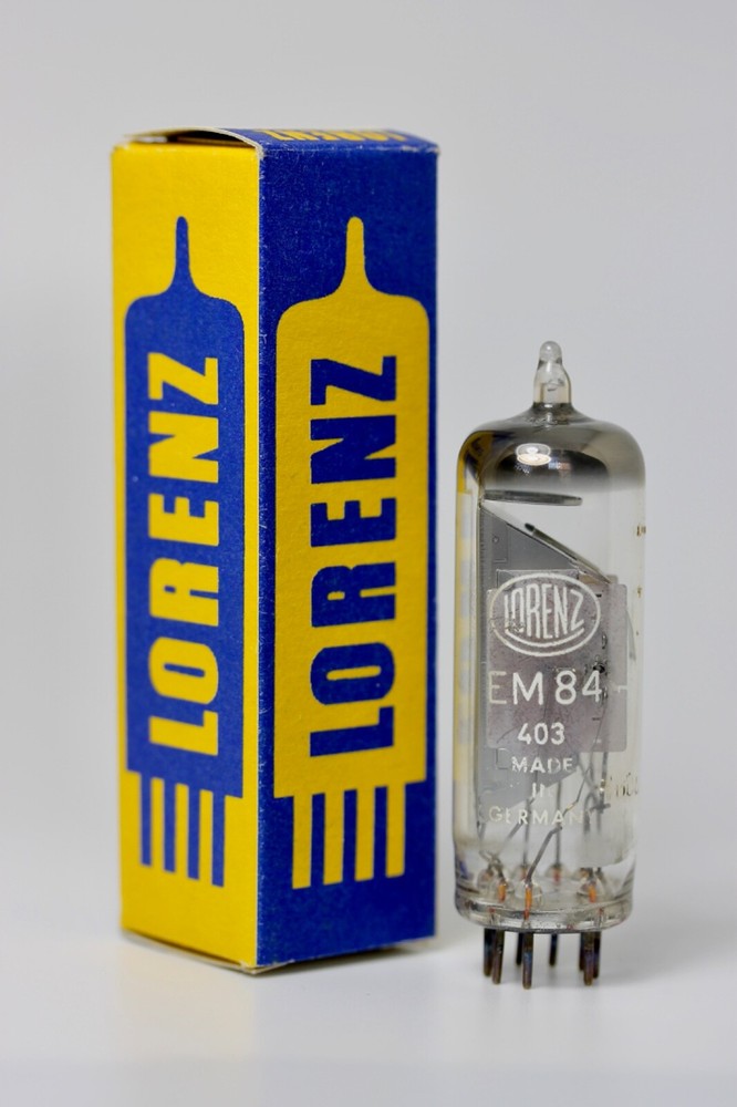 NOS LORENZ EM84 6FG6 INDICATOR TUBE WEST GERMAN VISUAL MAGIC EYE DIGITAL TESTED!
