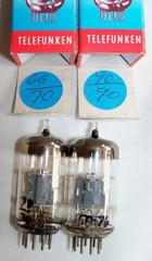 PAIR TUBES TELEFUNKEN ECC81 12AT7 66/70 90/90 TV-7A/U