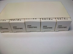 SLEEVE OF 5 PHILIPS JAN 12AT7WC TUBES