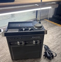 Vintage PTA 129A EMERSON AM/FM/8 track radio WORKS For Parts 35