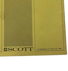 VTG H.H. Scott 341 FM Stereo Receiver Operating Manual 1968 Original Booklet