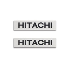 Hitachi Logo Badge Custom Made Aluminum Free 57mm(2.24″)X12.5mm(0.49″)