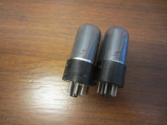 Pair of Cunningham 6V6GT Tubes – RCA – Same Date Code – Hickok Tested