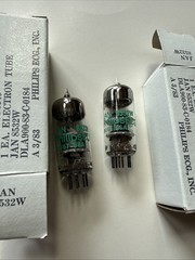 SYLVANIA Philips PAIR Date Matched JAN 8532W 6J4 6AU6 62SP TUBES NOS 1983 T13