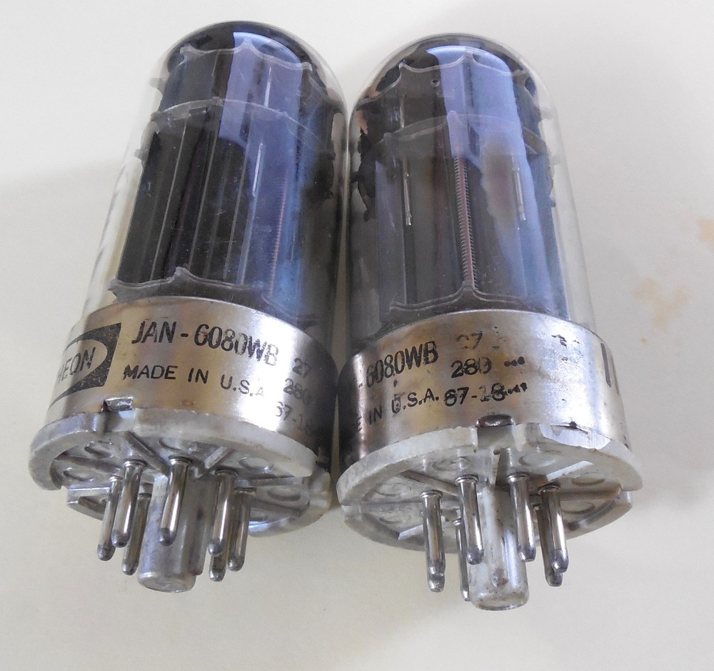Match pair Raytheon JAN 6080WB test new at 112/98 & 112/108 Black Welded plates
