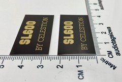 Celestion SL600 Speaker Grill Badge Logo Emblem Aluminum Pair Self Stick