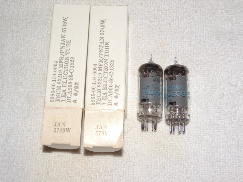 2 x JAN-5749w (6BA6) Phillips ECG Tubes*Mil Specs*NOS*NIB*(5 Offers Available)#4