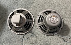pair of vintage Jensen Alnico 5 PM (Permanent Magnet) 10-inch guitar P10s 8ohms