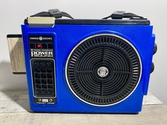 Nice Blue Serviced GE 8 Track Player “Loudmouth” Portable (See Video In Use)