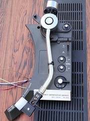 OEM Technics SL-23 Turntable tonearm. lift, perch , head shell and cartridge.