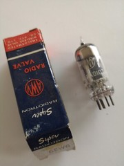 AWV 6EW6 vacuum tube radio TV valve. Made in Australia.