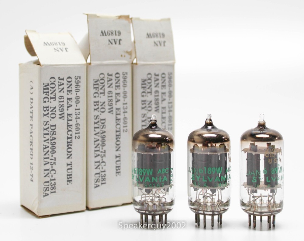 3 – GE General Electric JAN 6189W Vacuum Tubes / KT1