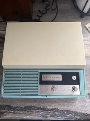 Vintage Zenith B505B Solid State Portable Record Player 33 & 45 rpm Blue READ!!