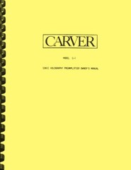 Carver C-1 Preamplifier 2-in-1 OWNER’S & SERVICE MANUAL