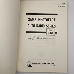 Sams Photofact Auto Radio Series Vol 132 November 1972 AR-132 Sanyo Truetone