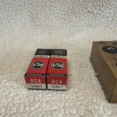 RCA 12AV7 Vacuum Electron Tubes Lot of 2 Vintage Radio TV Audio Tested NOS