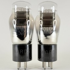 Tested Matched Pair Wards Super Airline 12A Tubes Engraved Bases Codes R and I