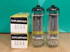 Pair of Sylvania 6CA4 EZ81 NOS NIB Vacuum Tubes