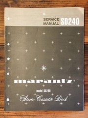 Marantz SD240 SD 240 Cassette Service Manual *Original*