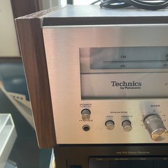 Vintage Technics SA-5170 Receiver AM/FM Stereo Silver Wood Cabinet WORKING NICE!