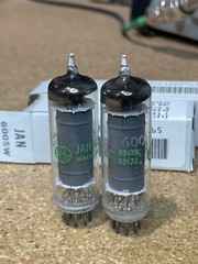 Pair NOS NIB GE JAN-6005W / 6AQ5 Green Print MIL SPEC Vacuum Tubes (Many Avail)