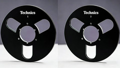One Pair 10.5” Black Technics Tape reel High Quality Aluminum Take Up Reel