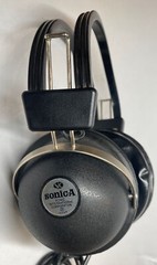Vintage Black Round Sonic A Stereo Headphones Tested! JS3