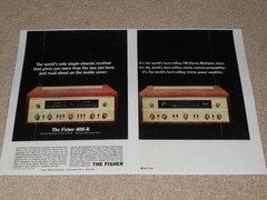 Fisher Tube Receiver Ad, 500-B, 800-B, 1964, 2 pg, Color, Beautiful!