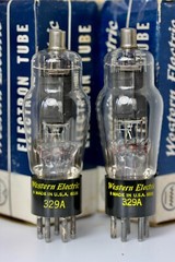 NOS Western Electric 329A NEW OLD STOCK Vacuum Pentode Power/Output MATCHED PAIR