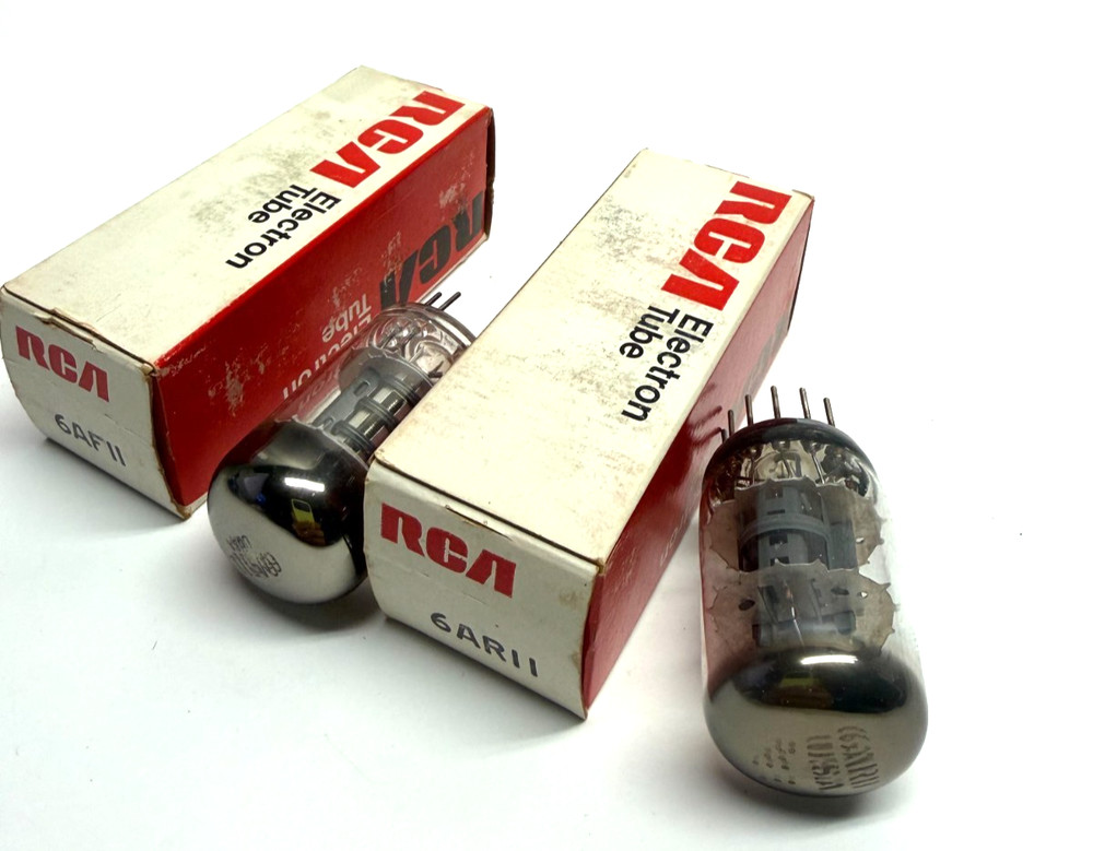 Vintage Lot of 2 RCA 6AF11 & 6AR11 Electron Tubes – NOS NIB Compactron