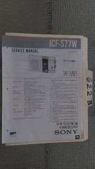 Sony icf-s77w service manual original repair book receiver radio 4 band tap tune