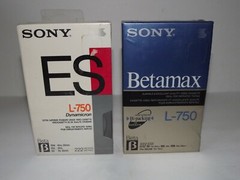 Lot of 2 Sony Betamax ES L-750 Beta Recording Cassette Tape ES Dynamicron &